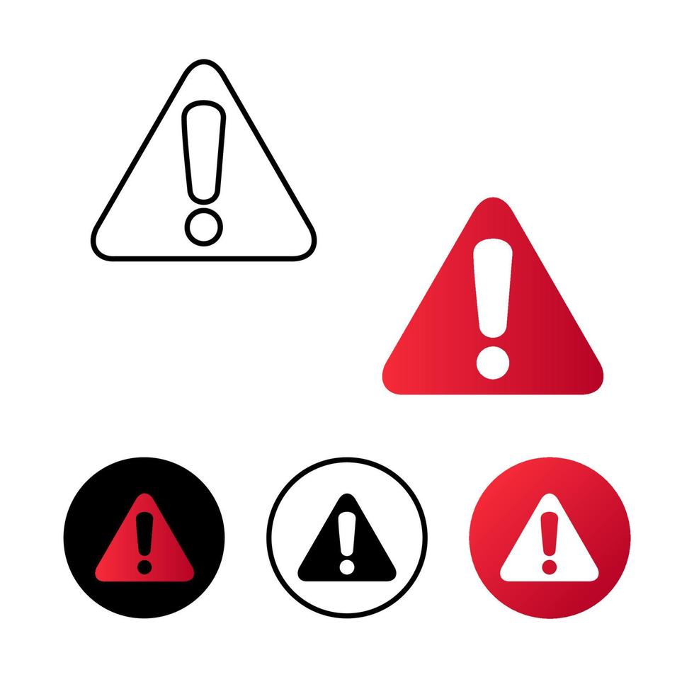 illustrazione astratta dell'icona del segno di rischio vettore