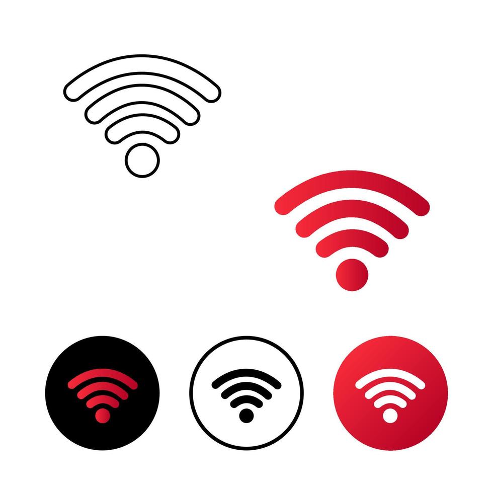 illustrazione astratta dell'icona wifi vettore