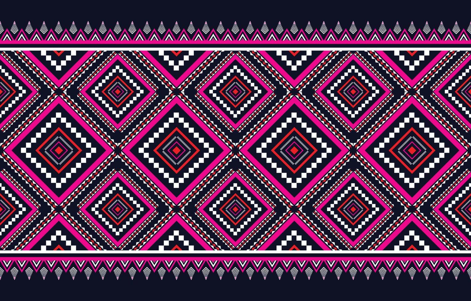 motivi geometrici etnici tribali tradizionali indigeni. design per sfondo, tappeto, carta da parati, vestiti, avvolgere, batik, illustrazione vettoriale in stile ricamo