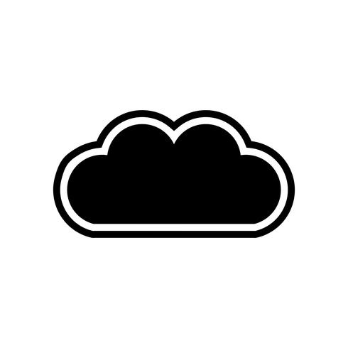 disegno dell&#39;icona della nube vettore