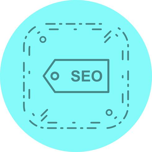 Progettazione dell&#39;icona dell&#39;etichetta di SEO vettore