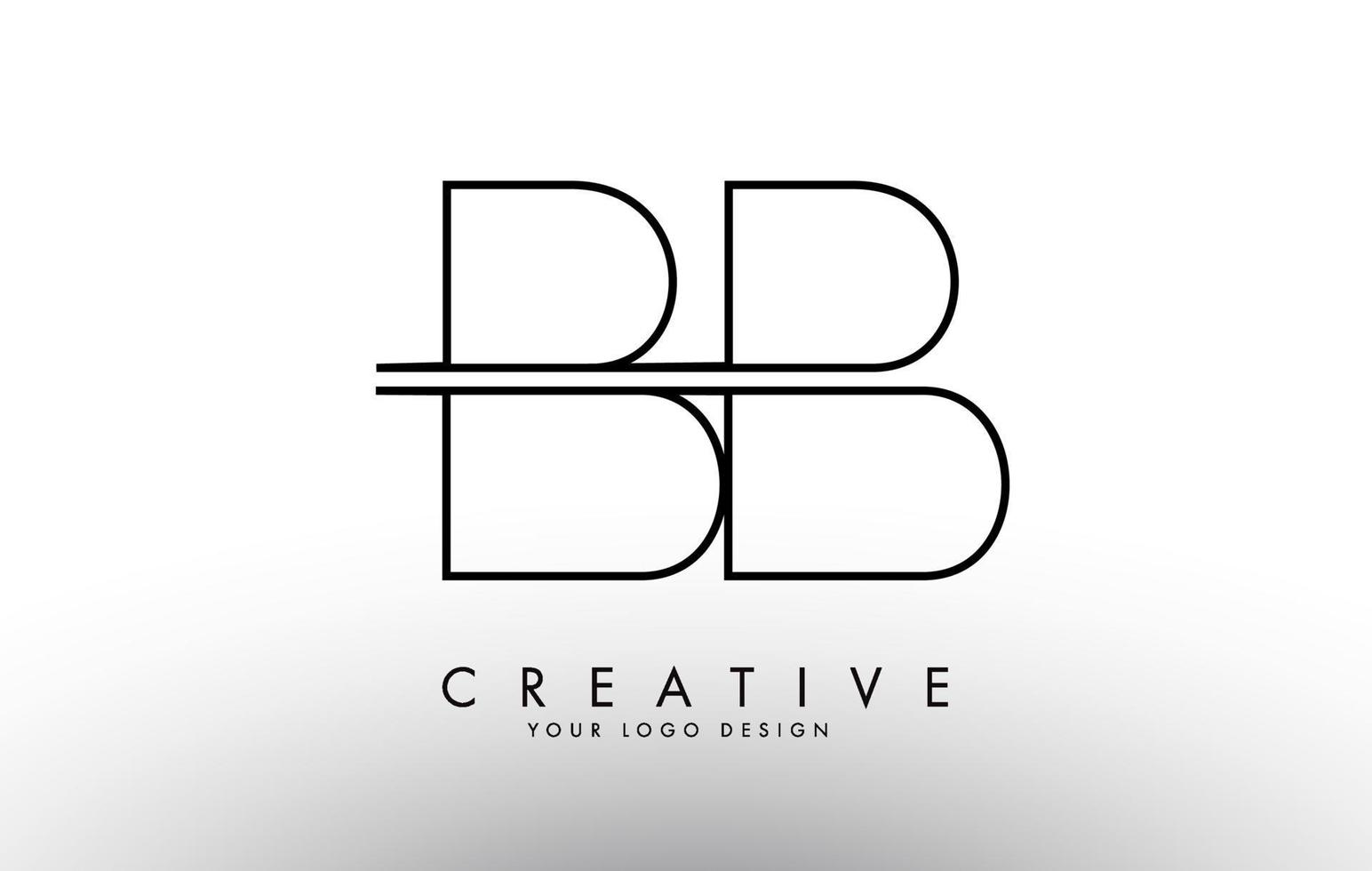 bb b lettere logo con un semplice concetto di design monogramma. vettore