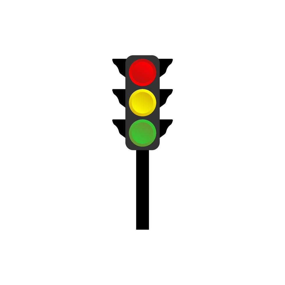 icona semaforo su sfondo bianco vettore