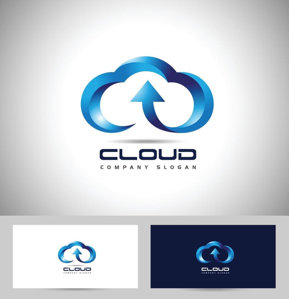 icona del design del logo della nuvola vettore