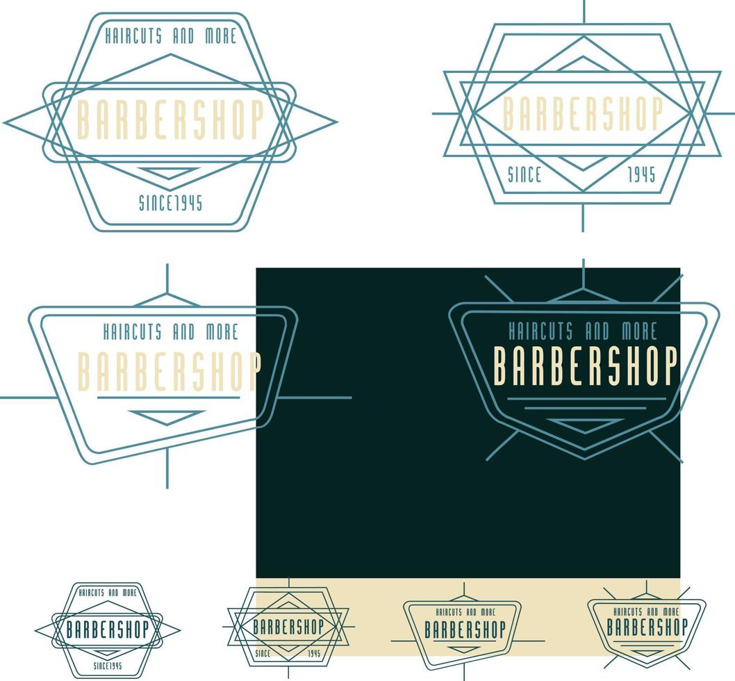 logo del negozio di barbiere logo vintage design vettore