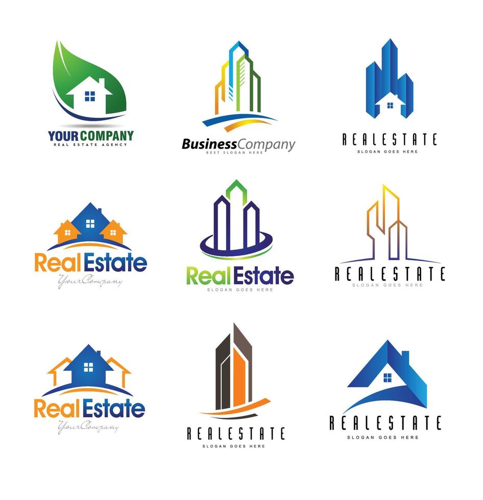 design del logo immobiliare vettore