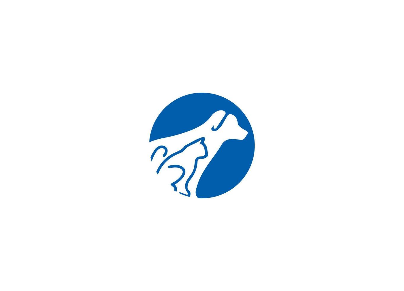 cane gatto logo design icona vettore template