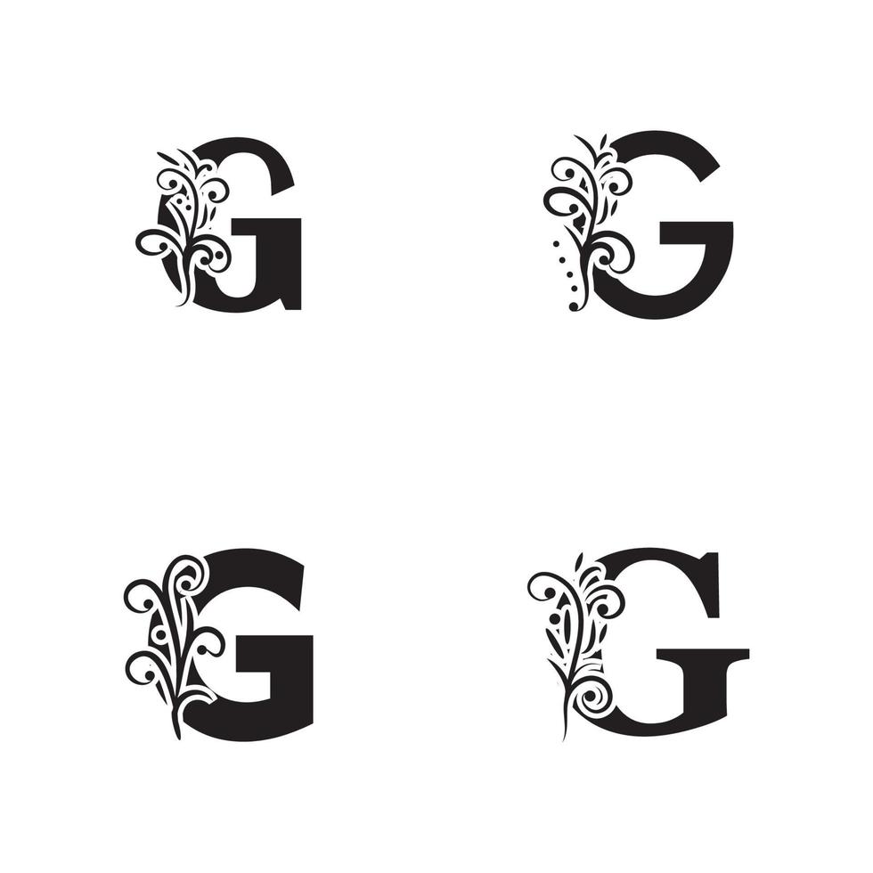 elementi del modello di progettazione dell'icona del logo della lettera g per la tua applicazione o identità aziendale vettore