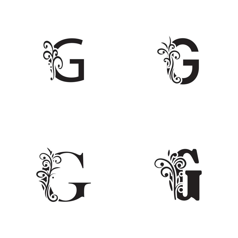 elementi del modello di progettazione dell'icona del logo della lettera g per la tua applicazione o identità aziendale vettore