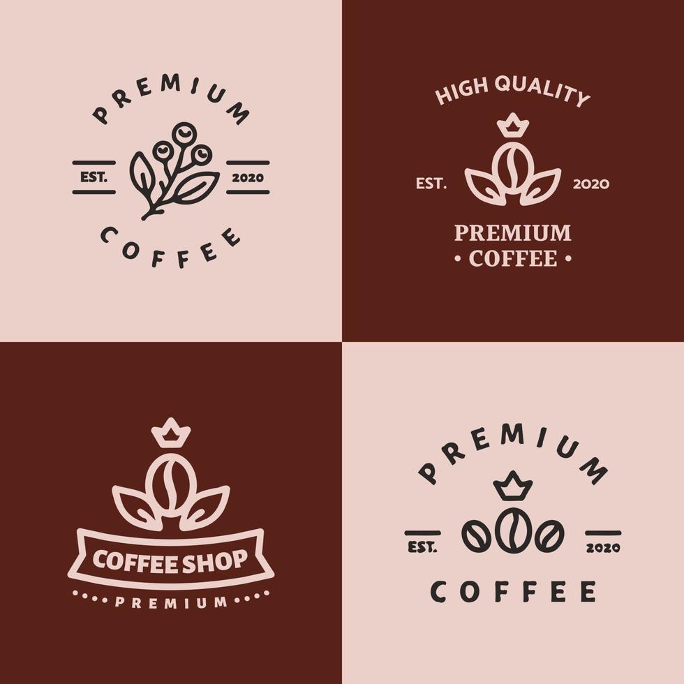 loghi di caffè premium vettore