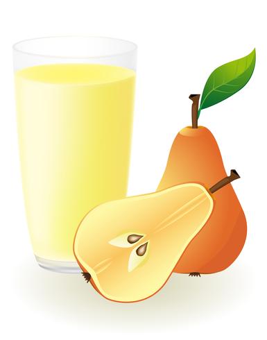 illustrazione vettoriale di succo di pera