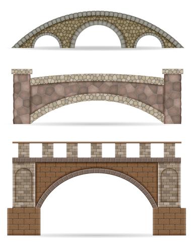 illustrazione di stock di ponte di pietra vettore