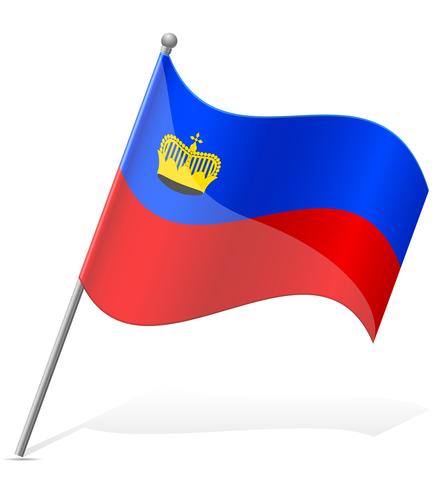 bandiera del Liechtenstein illustrazione vettoriale