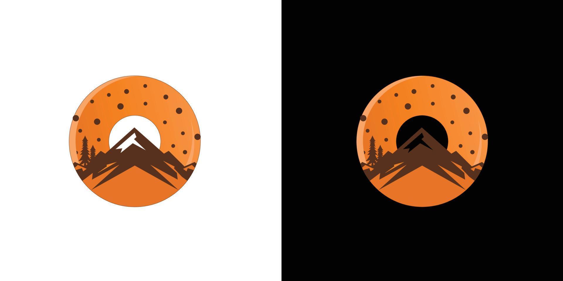 il design del logo della pasticceria bagel è attraente e unico vettore