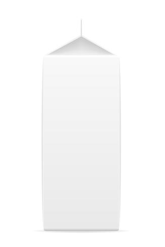 pacchetto bianco con illustrazione vettoriale succo