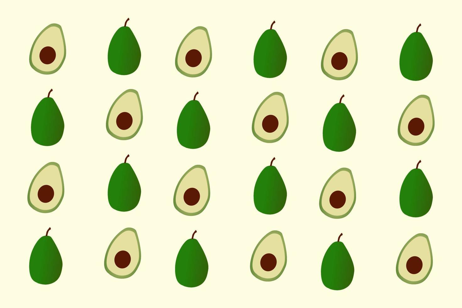 sfondo carino avocado vettore