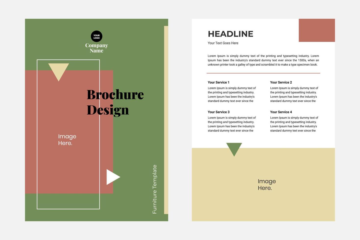 modello di progettazione brochure creativa, adatto per strumenti di marketing e contenuti multimediali social vettore