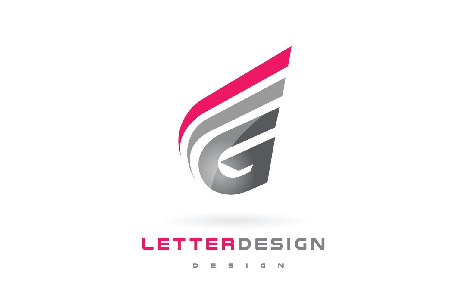 disegno del logo della lettera g. concetto di lettering moderno futuristico. vettore