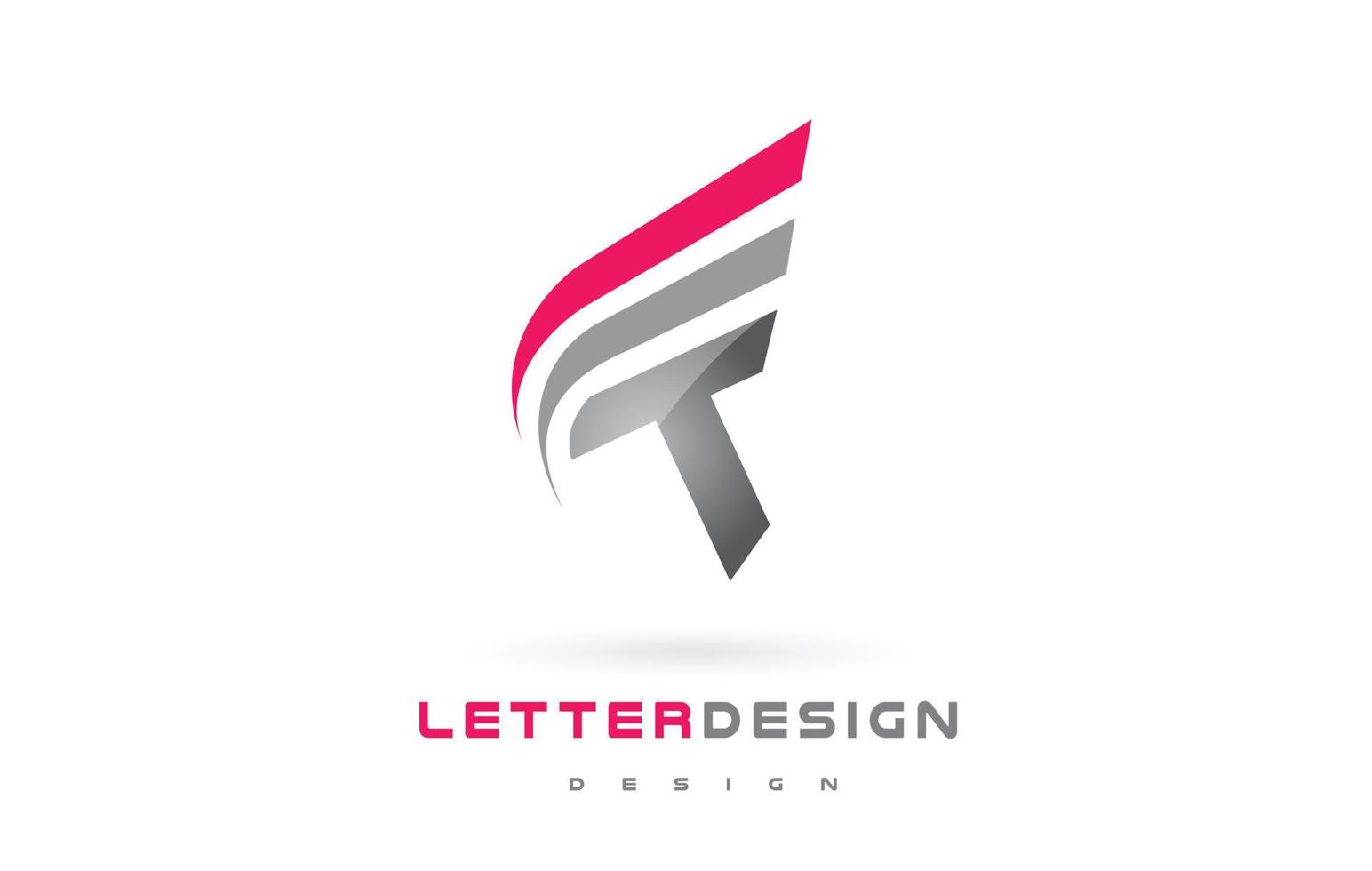 disegno del logo della lettera t. concetto di lettering moderno futuristico. vettore