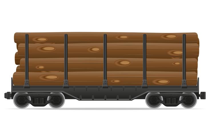 illustrazione di vettore del treno di carrozza ferroviaria