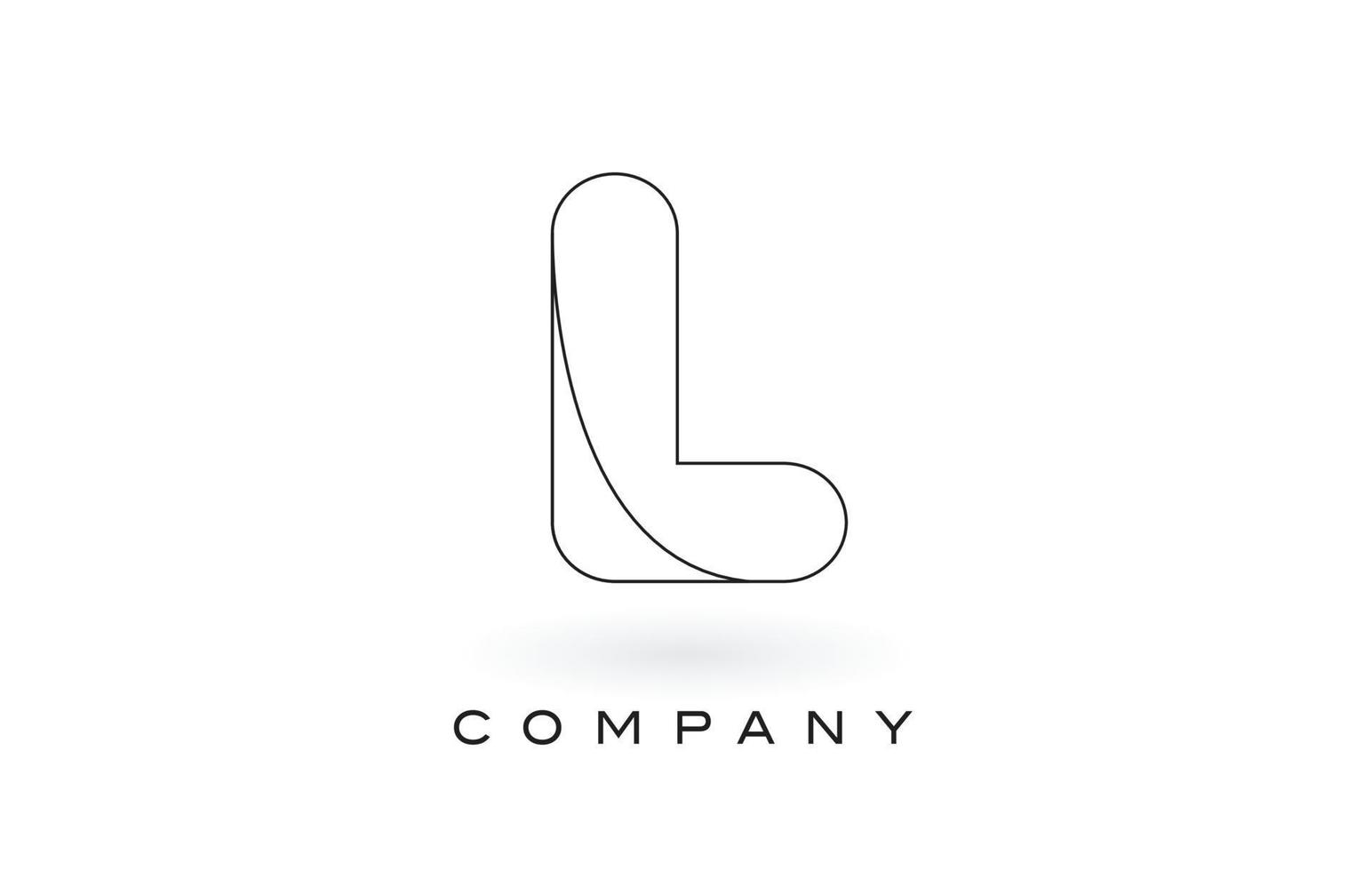 l logo della lettera monogramma con contorno del contorno del monogramma nero sottile. vettore di design moderno alla moda lettera.