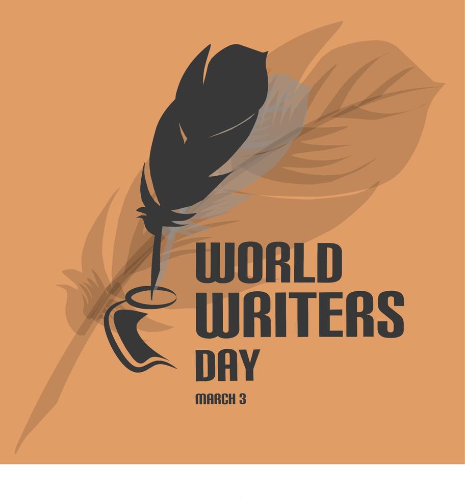 illustrazione vettoriale della giornata mondiale degli scrittori