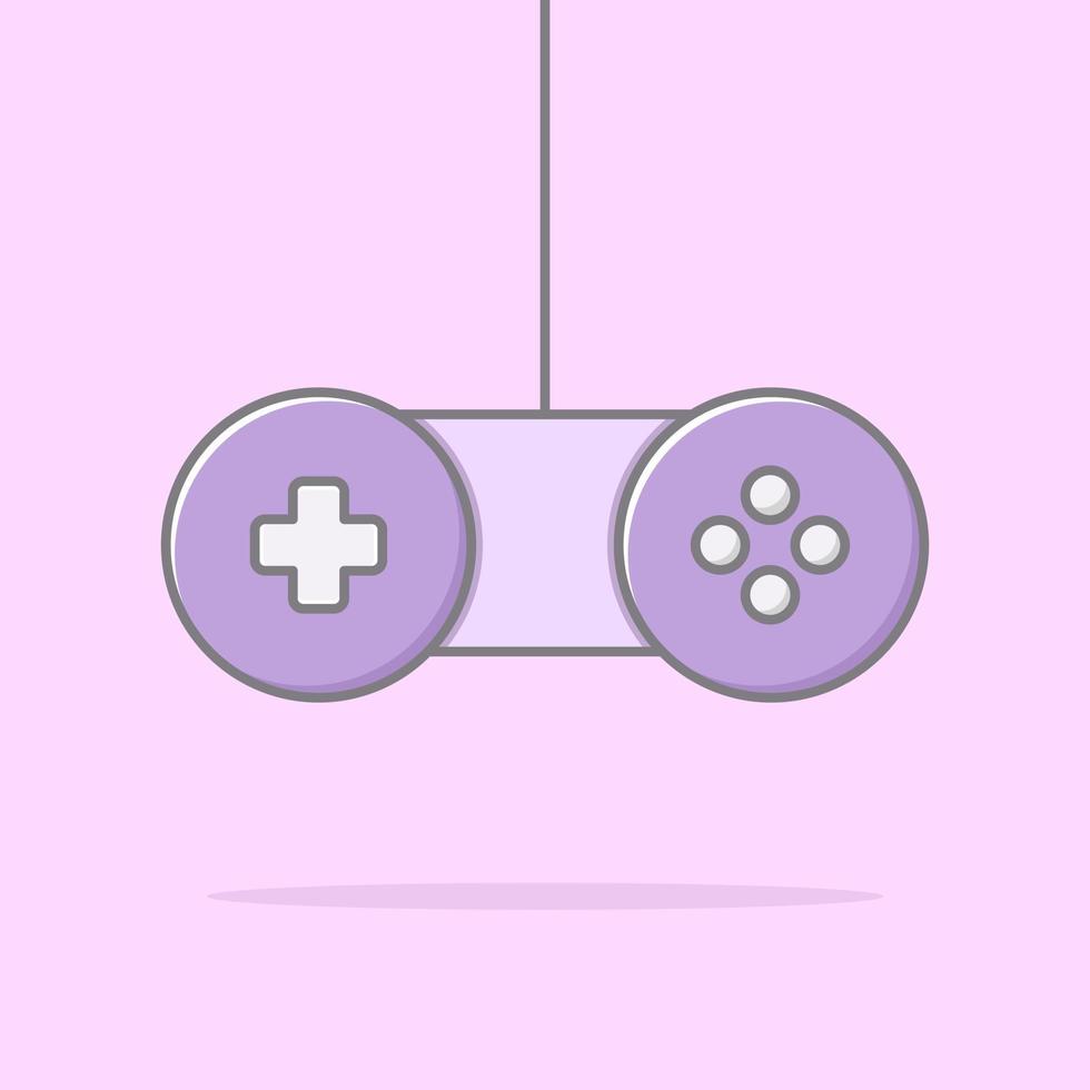 illustrazione del controller di gioco retrò vettore