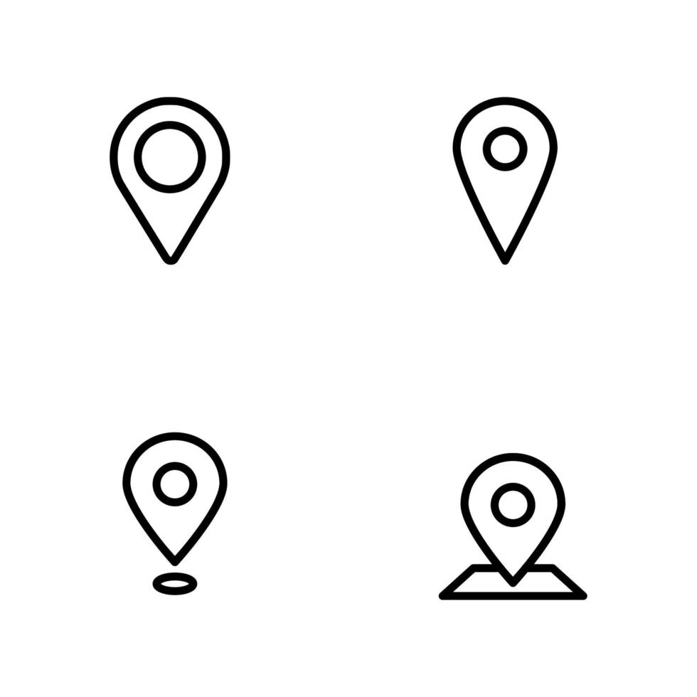 icona vettoriale di forme semplici di punto di posizione