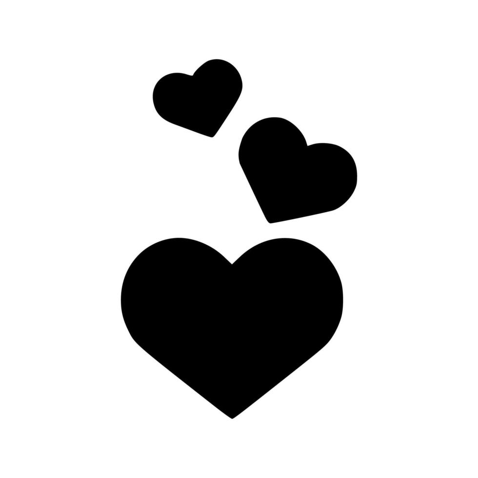 icona di amore del cuore - simbolo del cuore, giorno di san valentino - illustrazione romantica isolata vettore