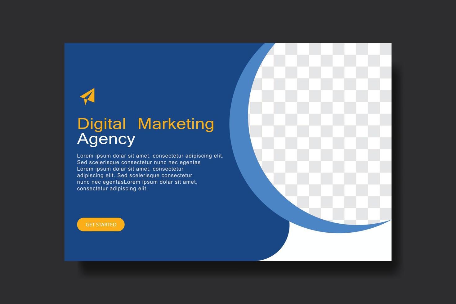 design elegante di banner di marketing digitale vettoriale