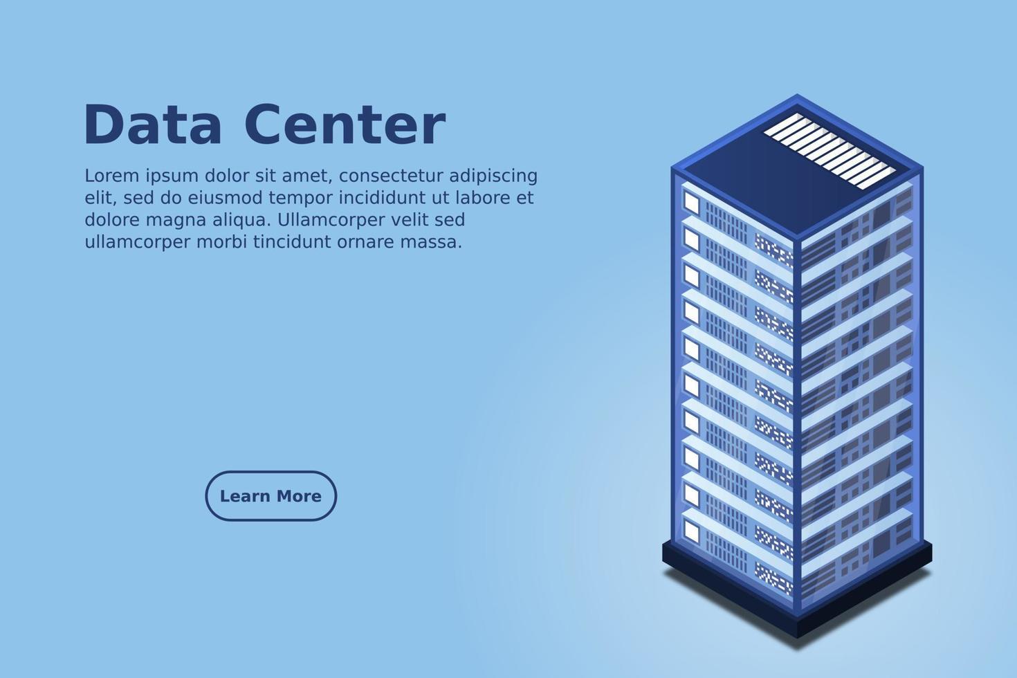 mainframe, server alimentato, concetto di alta tecnologia, data center, archiviazione dati cloud vettore