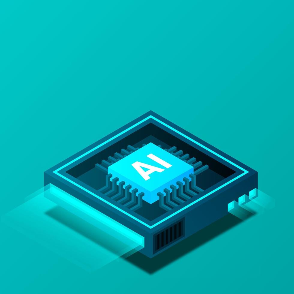 Illustrazione del processore di rete 5g. Internet wireless mobile di nuova generazione. micro chip futuristico isometrico. illustrazione di microchip vettore