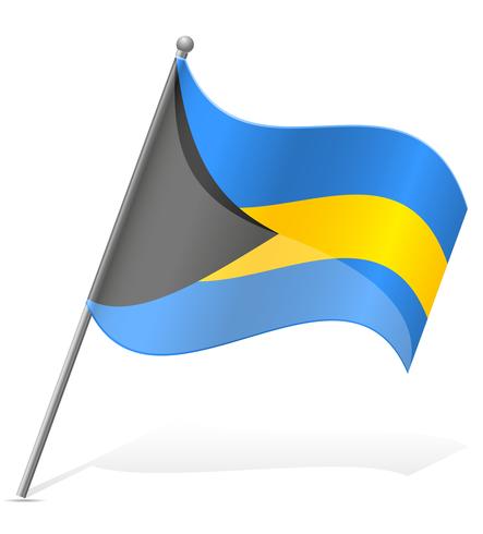 bandiera delle Bahamas illustrazione vettoriale