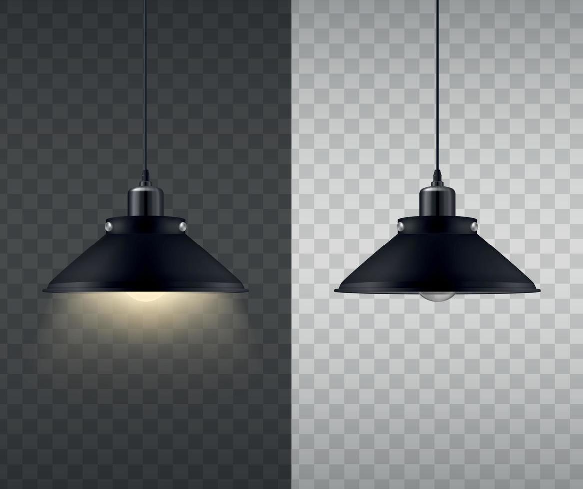 concetto di design trasparente lampada da soffitto vettore