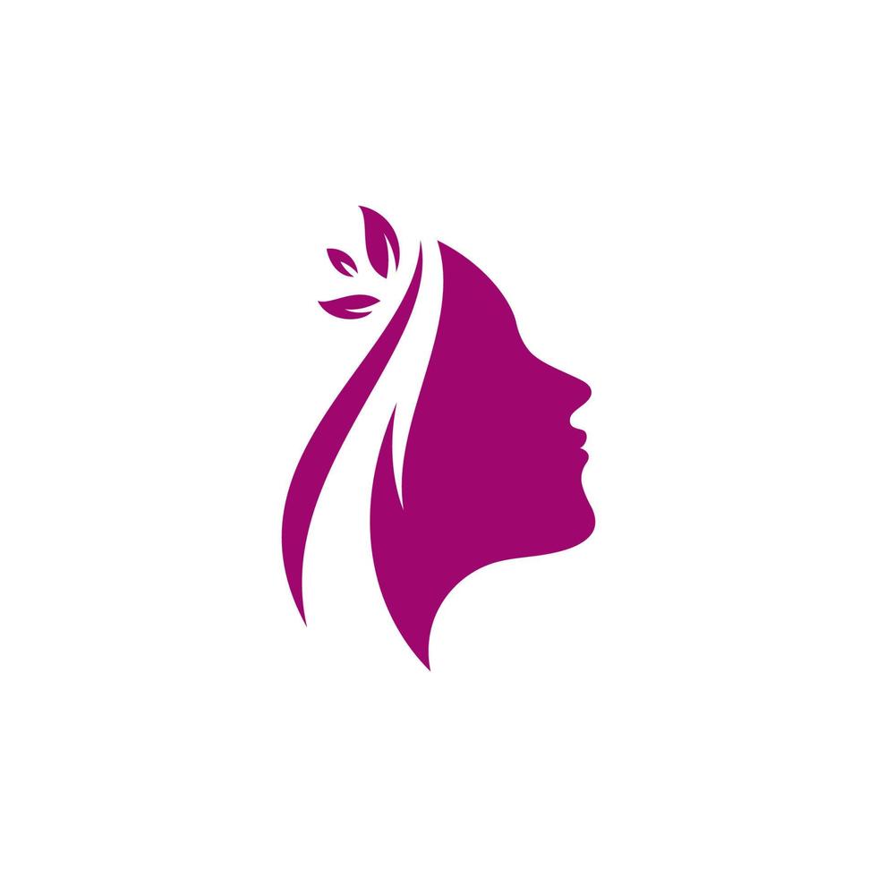 donna silhouette logo testa faccia logo disegno vettoriale