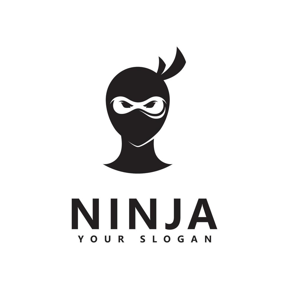 ninja logo icona illustrazione vettoriale