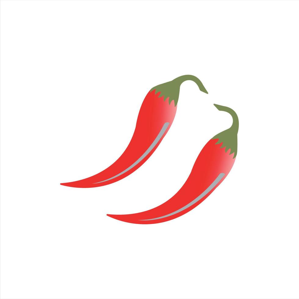 il logo del peperoncino rosso progetta il cibo piccante di vettore