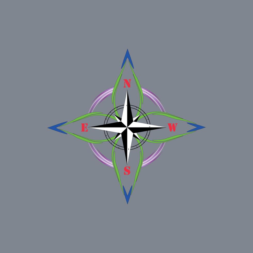 immagine vettoriale logo di navigazione bussola