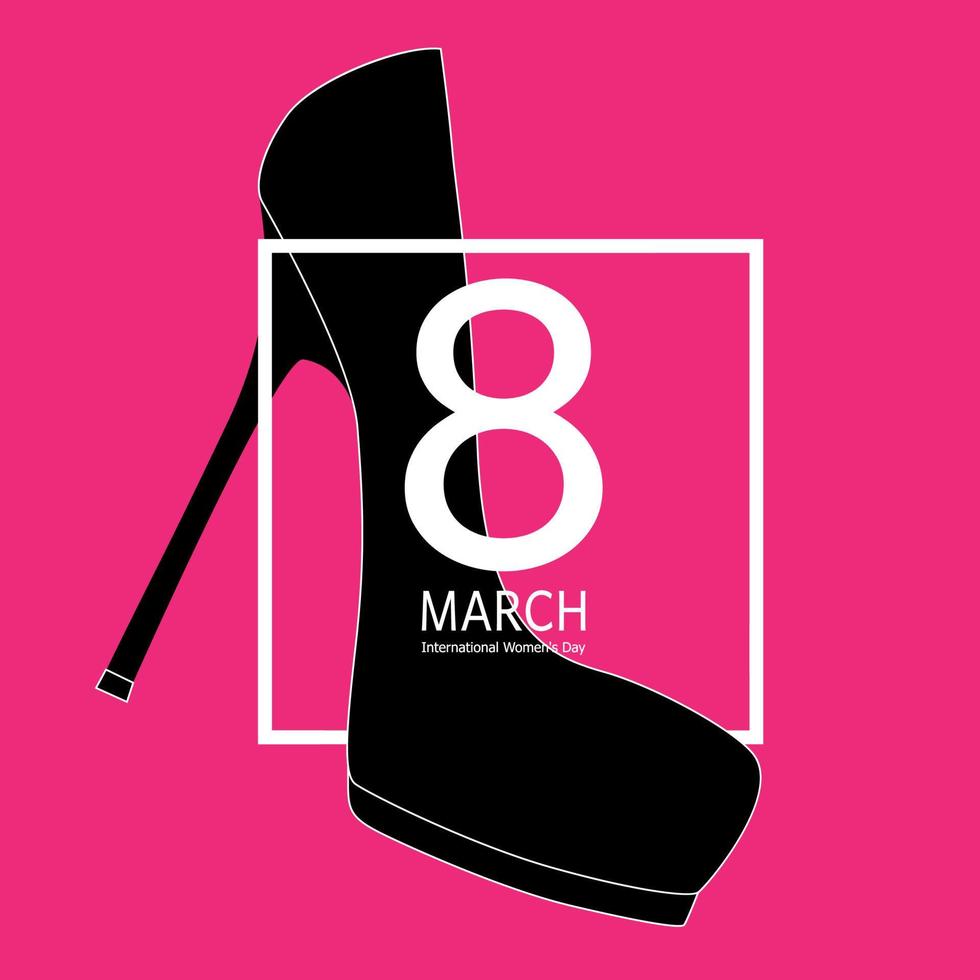 biglietto di auguri festa della donna 8 marzo illustrazione vettoriale