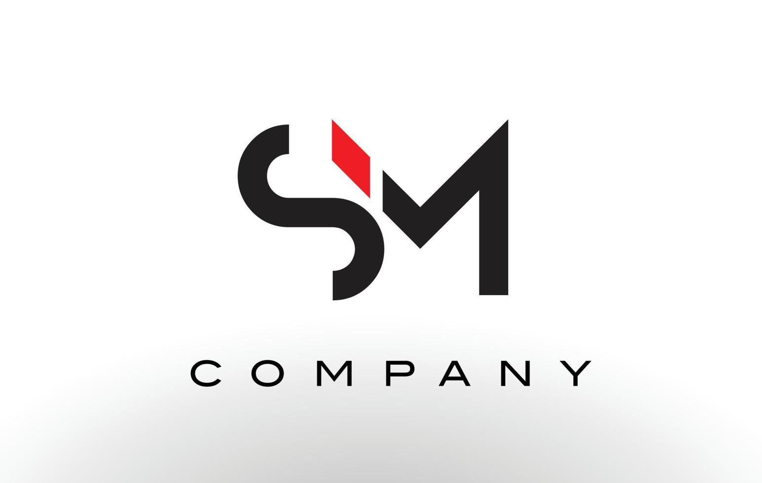 logo sm. vettore di disegno della lettera.