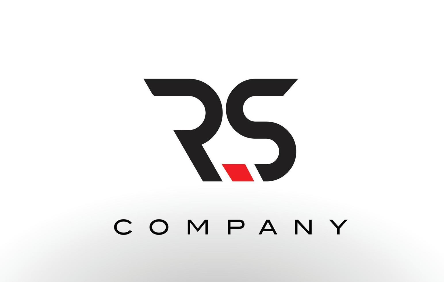 logo rs. vettore di disegno della lettera.