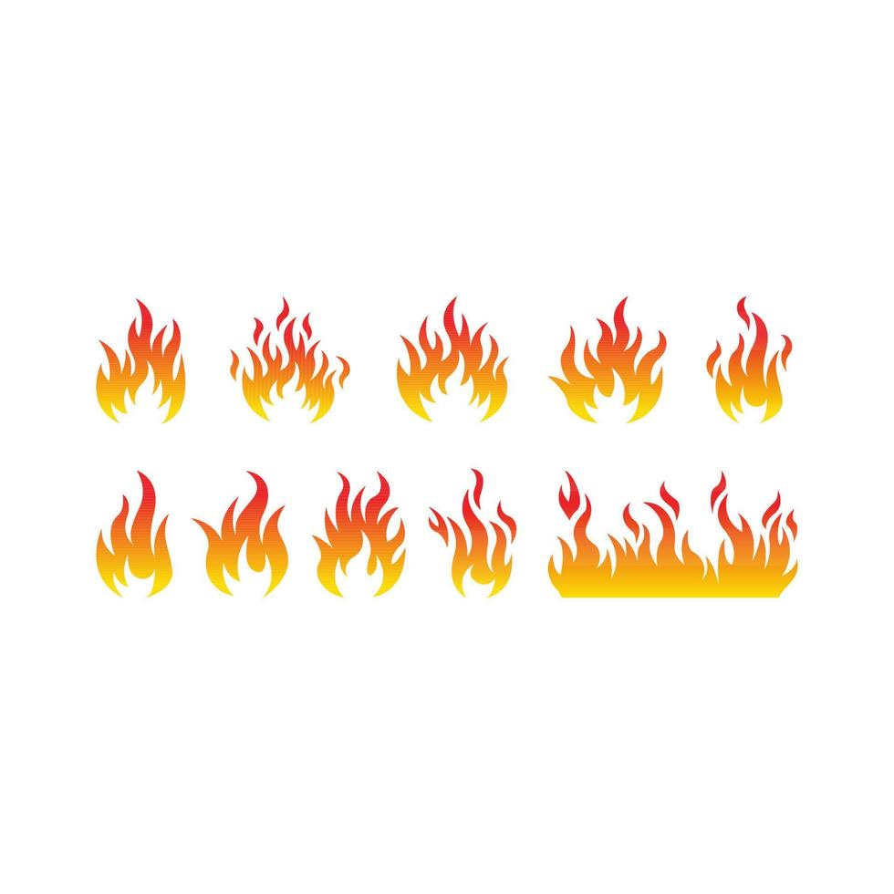vettore del modello di progettazione del logo del fuoco