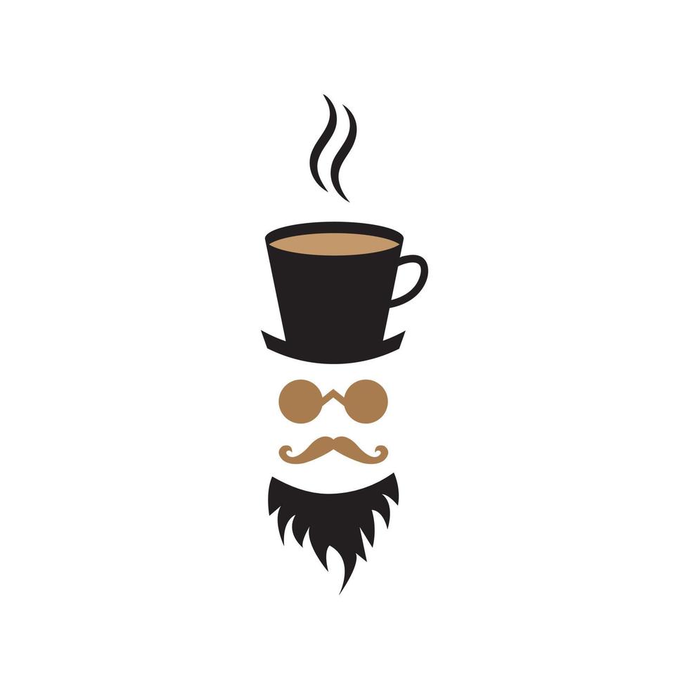 vettore del modello di progettazione del logo del caffè