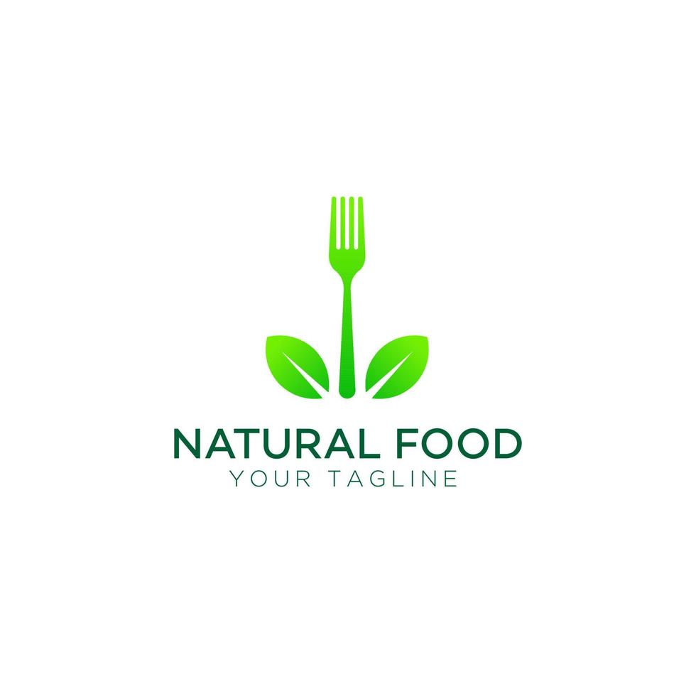 modello di progettazione del logo del cibo naturale vettore