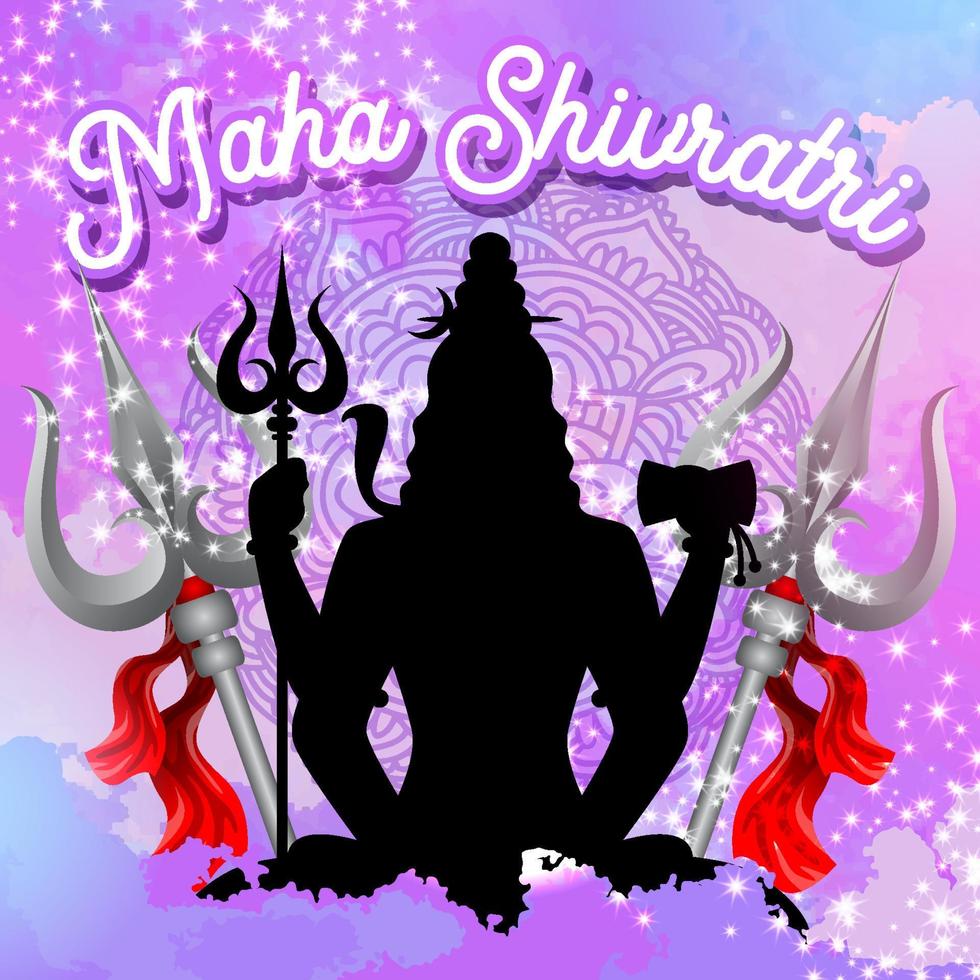 maha shivratri sfondo vettore