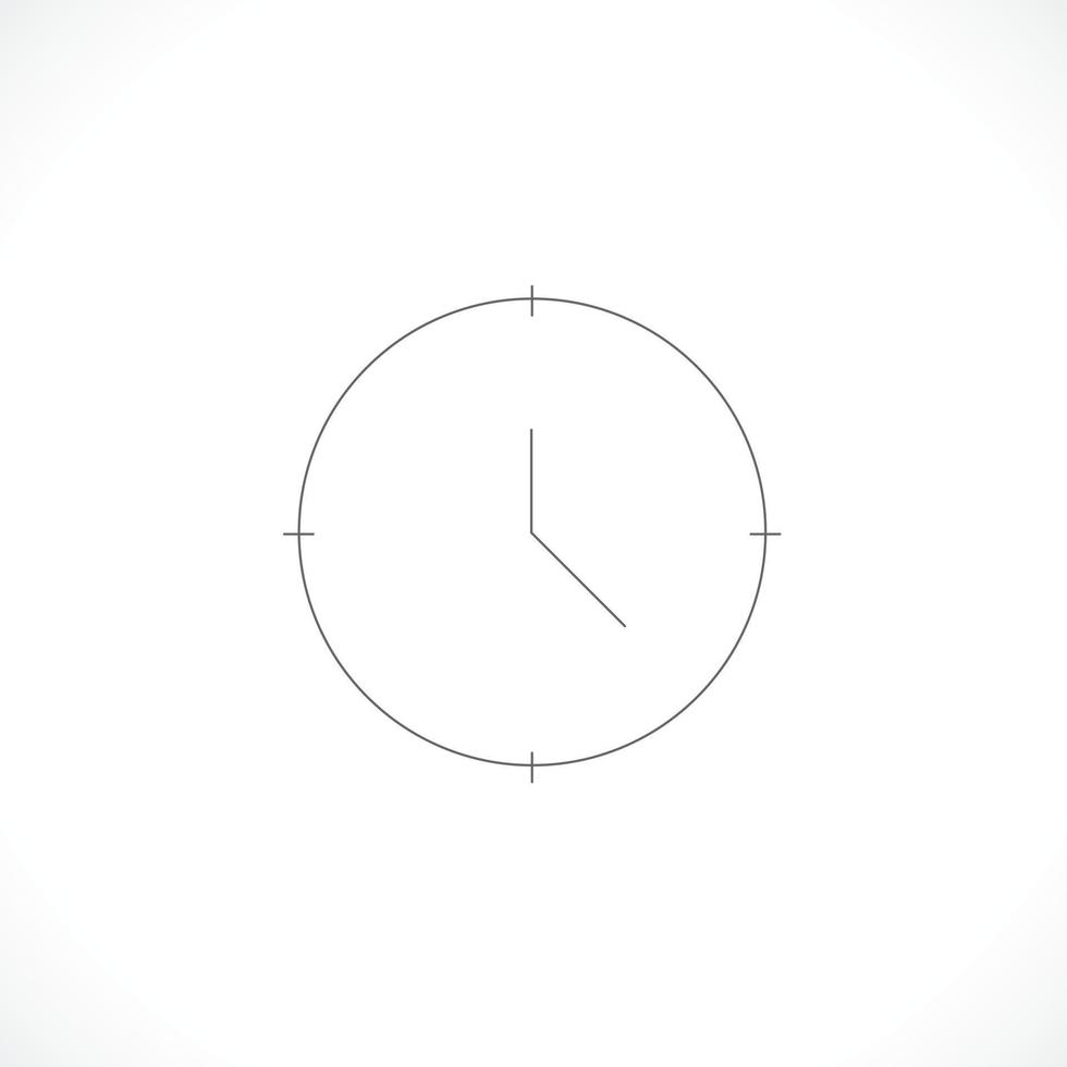 icona dell'orologio. stile piatto simbolo dell'ora dell'orologio. icona del sito web di design, logo, app, interfaccia utente. illustrazione - vettore. eps10. vettore