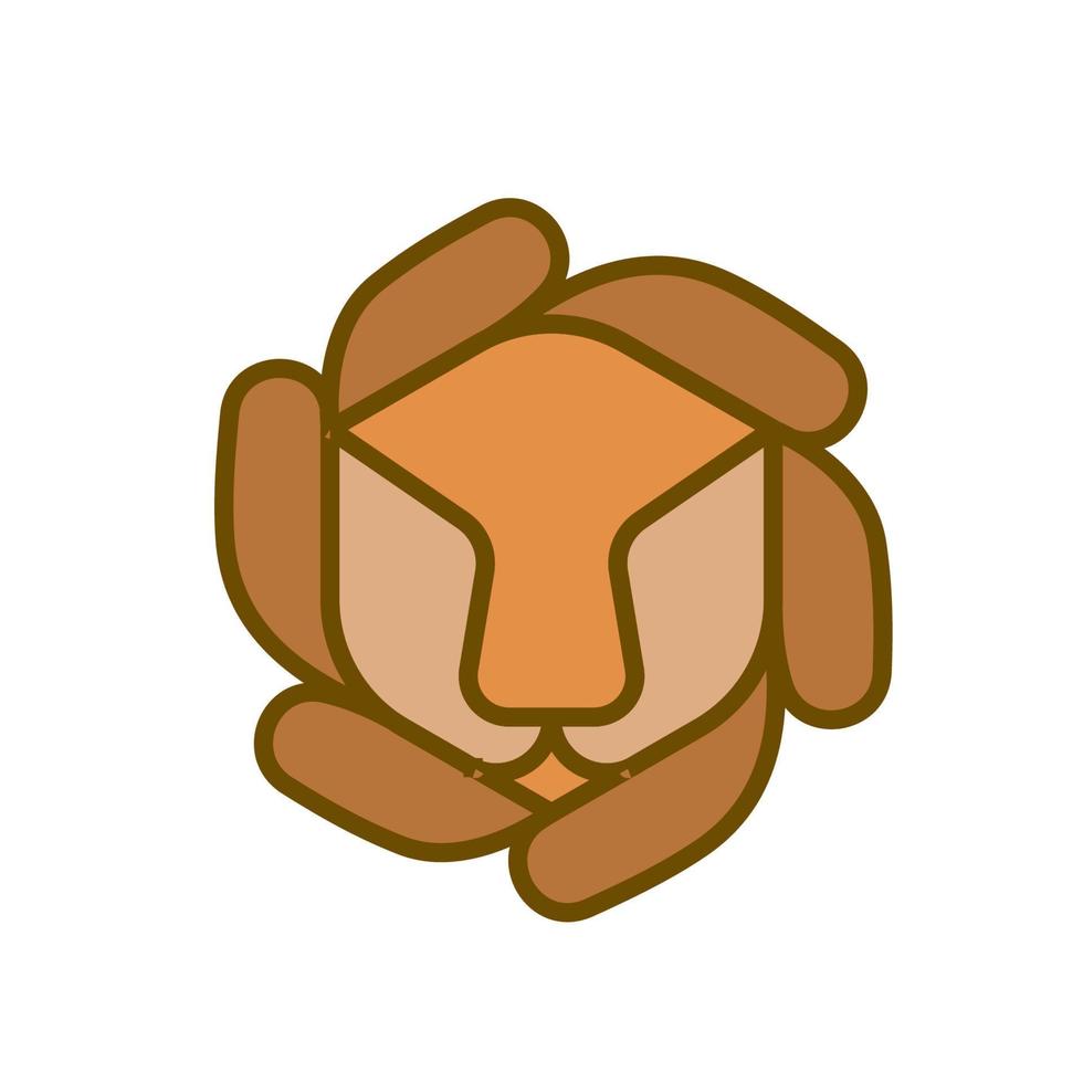 icona del logo del leone per il tuo marchio e la tua attività vettore