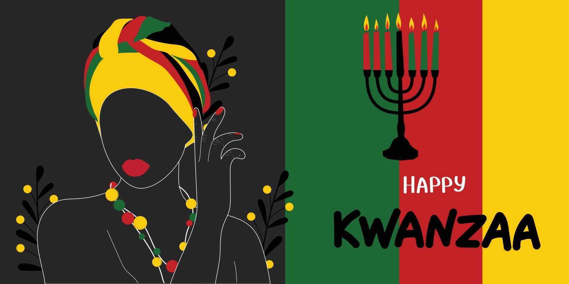 felice illustrazione vettoriale kwanzaa