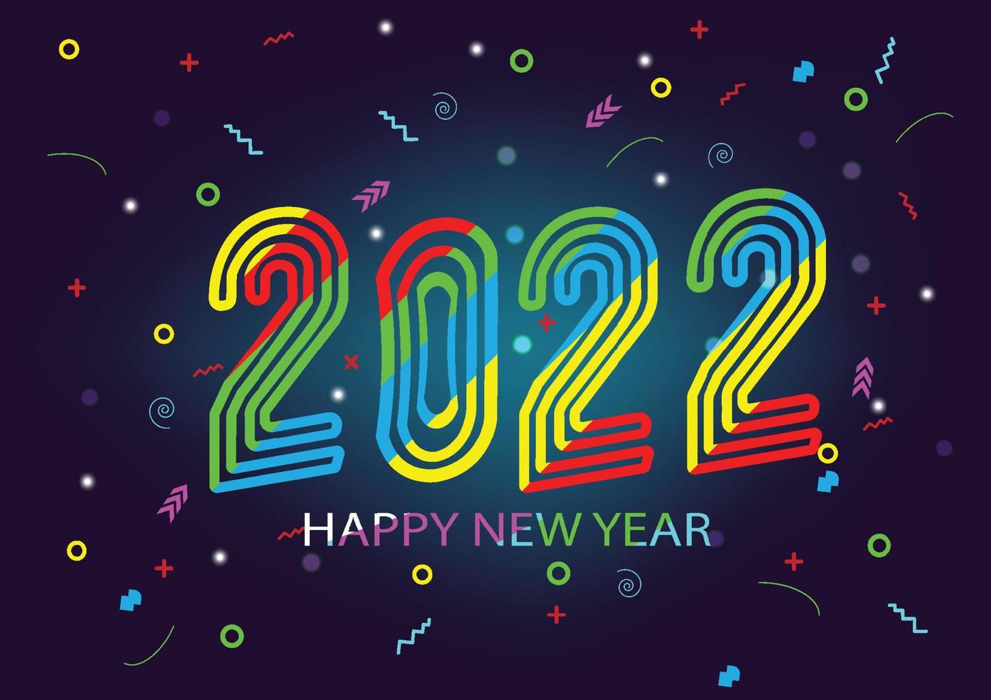 2022 felice anno nuovo.carta tagliata 2022 parola per festival di capodanno.carta,felice,concetto vettoriale design di lusso e celebrazione del nuovo anno.