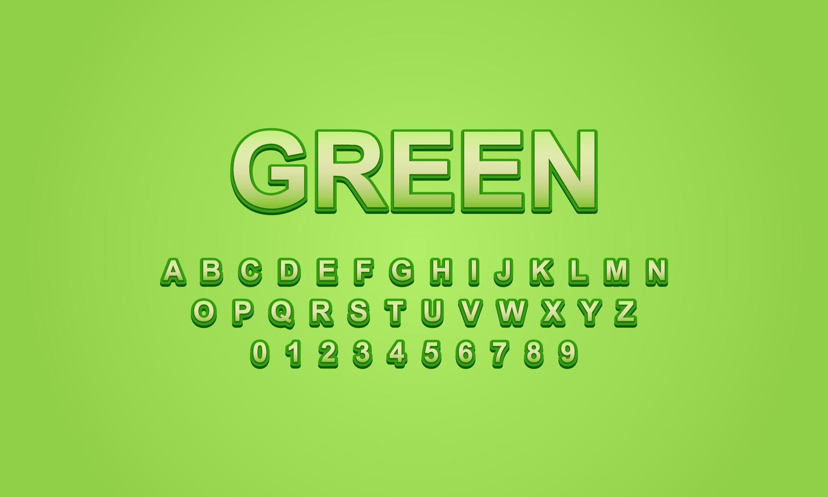 effetto testo modificabile stile titolo verde vettore
